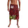 Personalised Dragons Rugby Christmas Lavalava Santa Rugby Mascot - Pine Wreath Festive