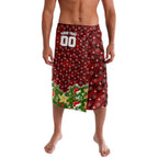Personalised Dragons Rugby Christmas Lavalava Santa Rugby Mascot - Pine Wreath Festive