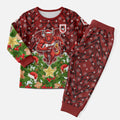 Personalised Dragons Rugby Christmas Pajama Set Santa Rugby Mascot - Pine Wreath Festive