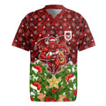 Personalised Dragons Rugby Christmas Rugby Jersey Santa Rugby Mascot - Pine Wreath Festive