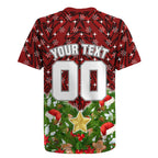 Personalised Dragons Rugby Christmas Rugby Jersey Santa Rugby Mascot - Pine Wreath Festive