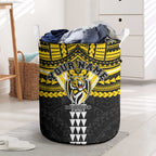 Personalized Richmond Tigers Laundry Basket Polynesian Tribal Pattern Heritage Football