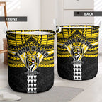 Personalized Richmond Tigers Laundry Basket Polynesian Tribal Pattern Heritage Football
