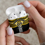Personalized Richmond Tigers AirPods Case Polynesian Tribal Pattern Heritage Football