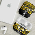 Personalized Richmond Tigers AirPods Case Polynesian Tribal Pattern Heritage Football