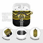 Personalized Richmond Tigers AirPods Case Polynesian Tribal Pattern Heritage Football