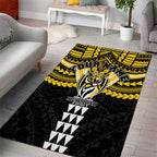 Personalized Richmond Tigers Area Rug Polynesian Tribal Pattern Heritage Football