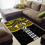 Personalized Richmond Tigers Area Rug Polynesian Tribal Pattern Heritage Football
