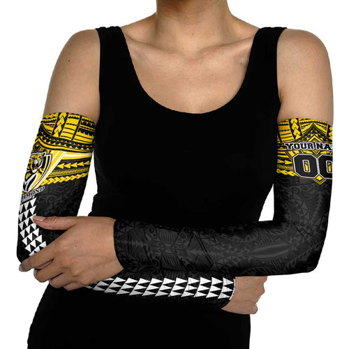 Personalized Richmond Tigers Arm Sleeves Polynesian Tribal Pattern Heritage Football