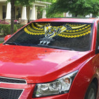 Personalized Richmond Tigers Auto Sun Shade Polynesian Tribal Pattern Heritage Football