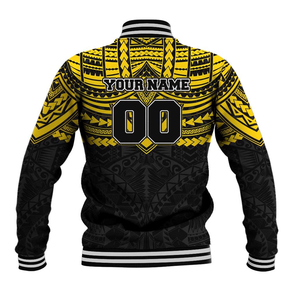 Personalized Richmond Tigers Baseball Jacket Polynesian Tribal Pattern Heritage Football