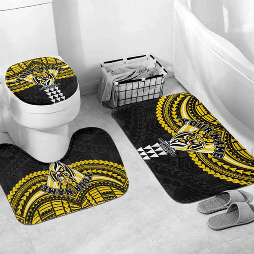 Personalized Richmond Tigers Bathroom Set Polynesian Tribal Pattern Heritage Football