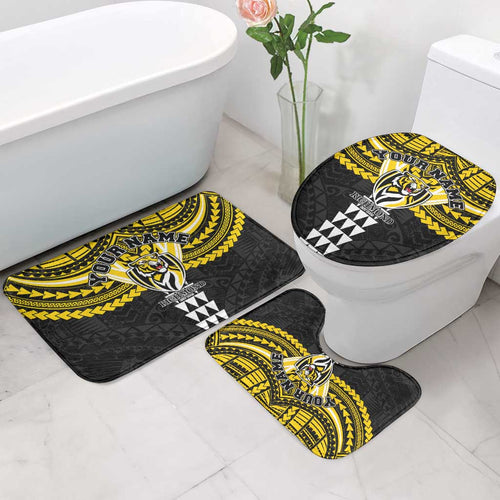 Personalized Richmond Tigers Bathroom Set Polynesian Tribal Pattern Heritage Football