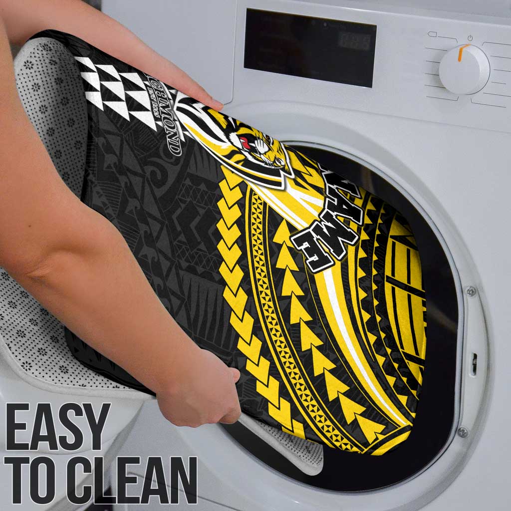 Personalized Richmond Tigers Bathroom Set Polynesian Tribal Pattern Heritage Football