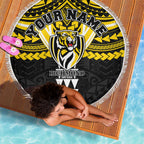 Personalized Richmond Tigers Beach Blanket Polynesian Tribal Pattern Heritage Football