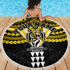 Personalized Richmond Tigers Beach Blanket Polynesian Tribal Pattern Heritage Football