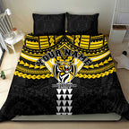 Personalized Richmond Tigers Bedding Set Polynesian Tribal Pattern Heritage Football