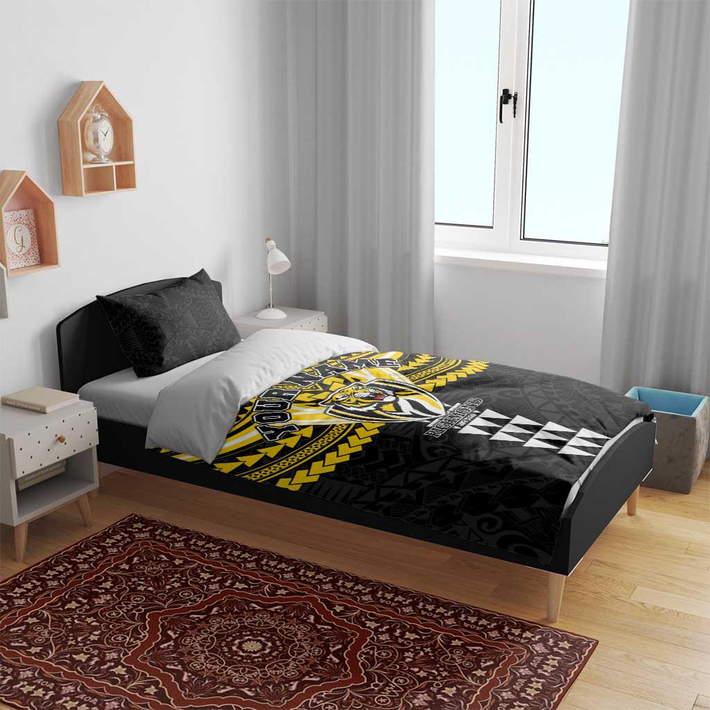 Personalized Richmond Tigers Bedding Set Polynesian Tribal Pattern Heritage Football