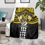 Personalized Richmond Tigers Blanket Polynesian Tribal Pattern Heritage Football