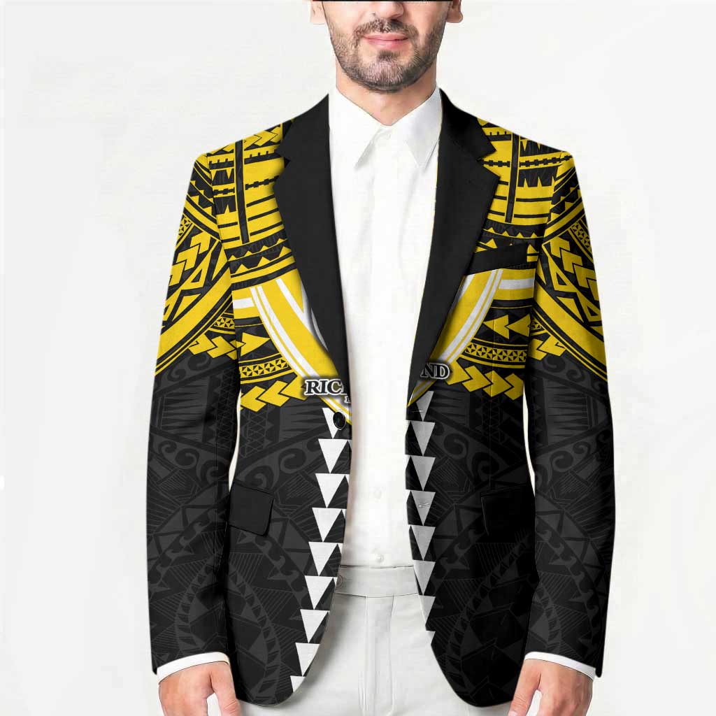 Personalized Richmond Tigers Blazer Polynesian Tribal Pattern Heritage Football