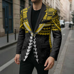 Personalized Richmond Tigers Blazer Polynesian Tribal Pattern Heritage Football