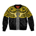 Personalized Richmond Tigers Bomber Jacket Polynesian Tribal Pattern Heritage Football