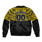 Personalized Richmond Tigers Bomber Jacket Polynesian Tribal Pattern Heritage Football