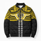Personalized Richmond Tigers Bomber Puffer Jacket Polynesian Tribal Pattern Heritage Football