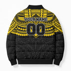 Personalized Richmond Tigers Bomber Puffer Jacket Polynesian Tribal Pattern Heritage Football