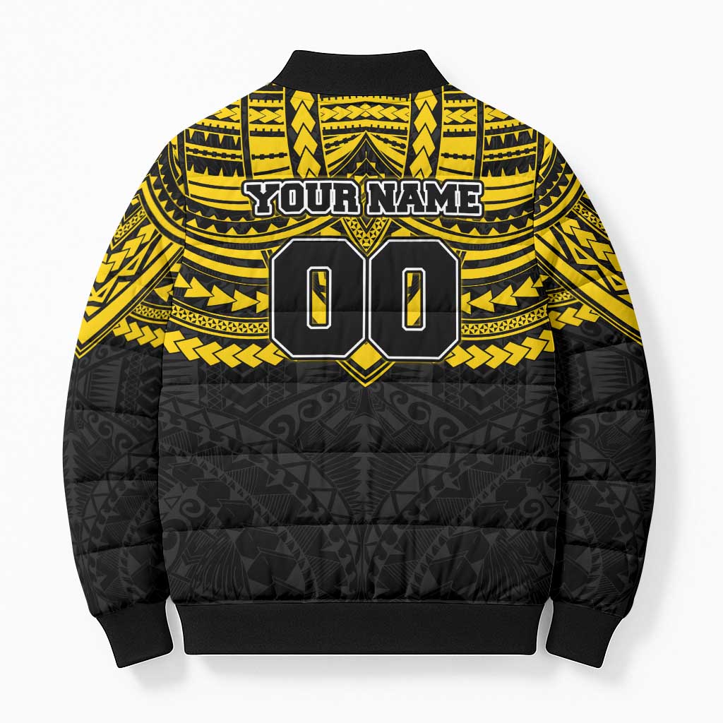 Personalized Richmond Tigers Bomber Puffer Jacket Polynesian Tribal Pattern Heritage Football