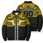 Personalized Richmond Tigers Bomber Puffer Jacket Polynesian Tribal Pattern Heritage Football