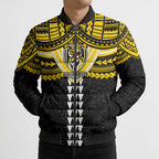 Personalized Richmond Tigers Bomber Puffer Jacket Polynesian Tribal Pattern Heritage Football