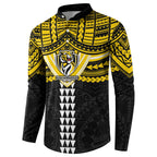 Personalized Richmond Tigers Button Sweatshirt Polynesian Tribal Pattern Heritage Football