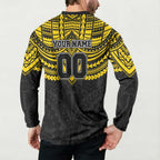 Personalized Richmond Tigers Button Sweatshirt Polynesian Tribal Pattern Heritage Football