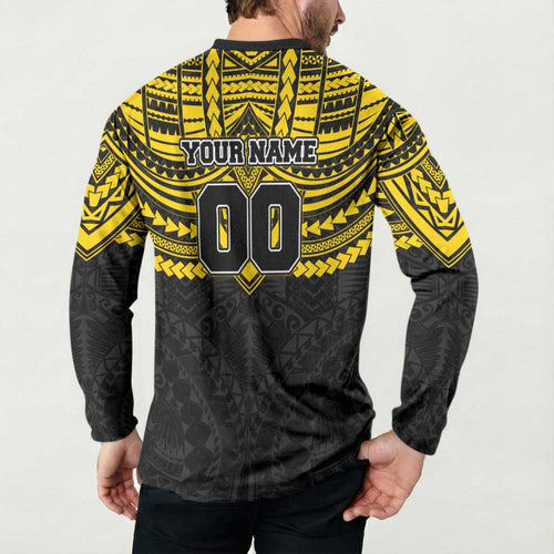 Personalized Richmond Tigers Button Sweatshirt Polynesian Tribal Pattern Heritage Football