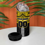 Personalized Richmond Tigers 4 in 1 Can Cooler Tumbler Polynesian Tribal Pattern Heritage Football