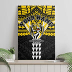 Personalized Richmond Tigers Canvas Wall Art Polynesian Tribal Pattern Heritage Football