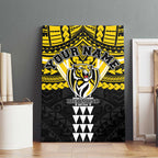 Personalized Richmond Tigers Canvas Wall Art Polynesian Tribal Pattern Heritage Football