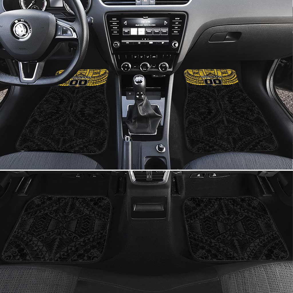 Personalized Richmond Tigers Car Mats Polynesian Tribal Pattern Heritage Football