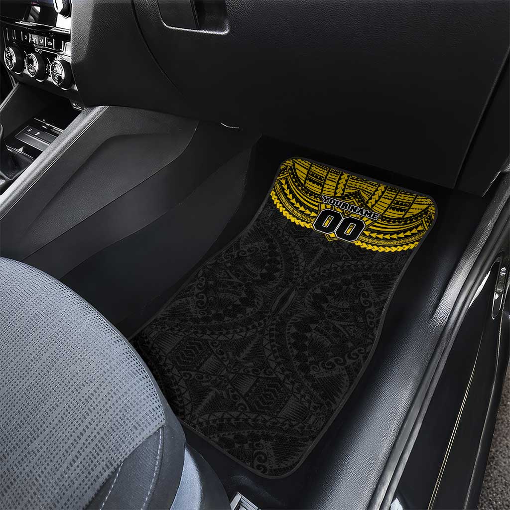 Personalized Richmond Tigers Car Mats Polynesian Tribal Pattern Heritage Football