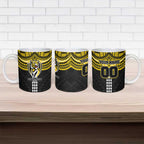 Personalized Richmond Tigers Ceramic Mug Polynesian Tribal Pattern Heritage Football