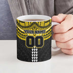 Personalized Richmond Tigers Ceramic Mug Polynesian Tribal Pattern Heritage Football