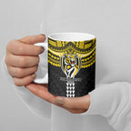 Personalized Richmond Tigers Ceramic Mug Polynesian Tribal Pattern Heritage Football