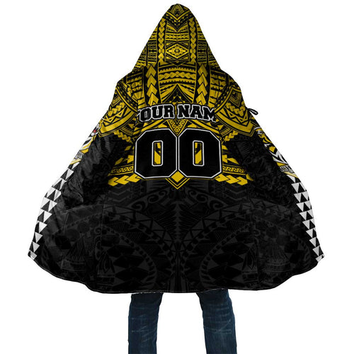 Personalized Richmond Tigers Cloak Polynesian Tribal Pattern Heritage Football