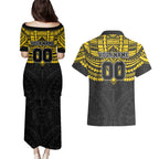 Personalized Richmond Tigers Couples Matching Puletasi and Hawaiian Shirt Polynesian Tribal Pattern Heritage Football