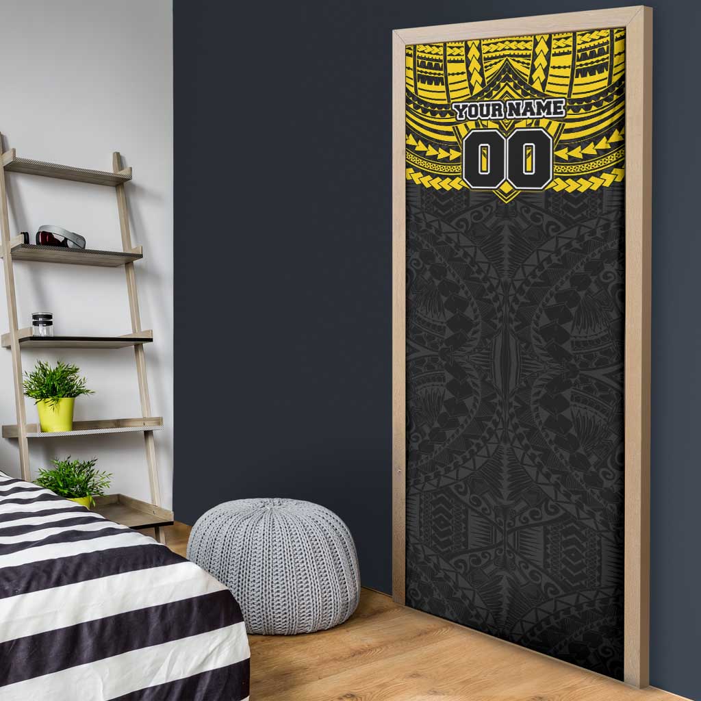 Personalized Richmond Tigers Door Cover Polynesian Tribal Pattern Heritage Football