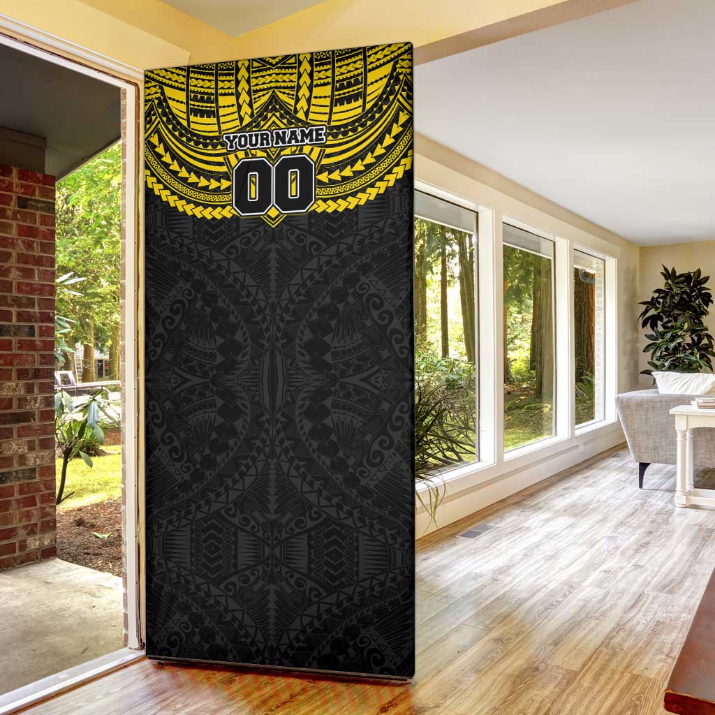 Personalized Richmond Tigers Door Cover Polynesian Tribal Pattern Heritage Football