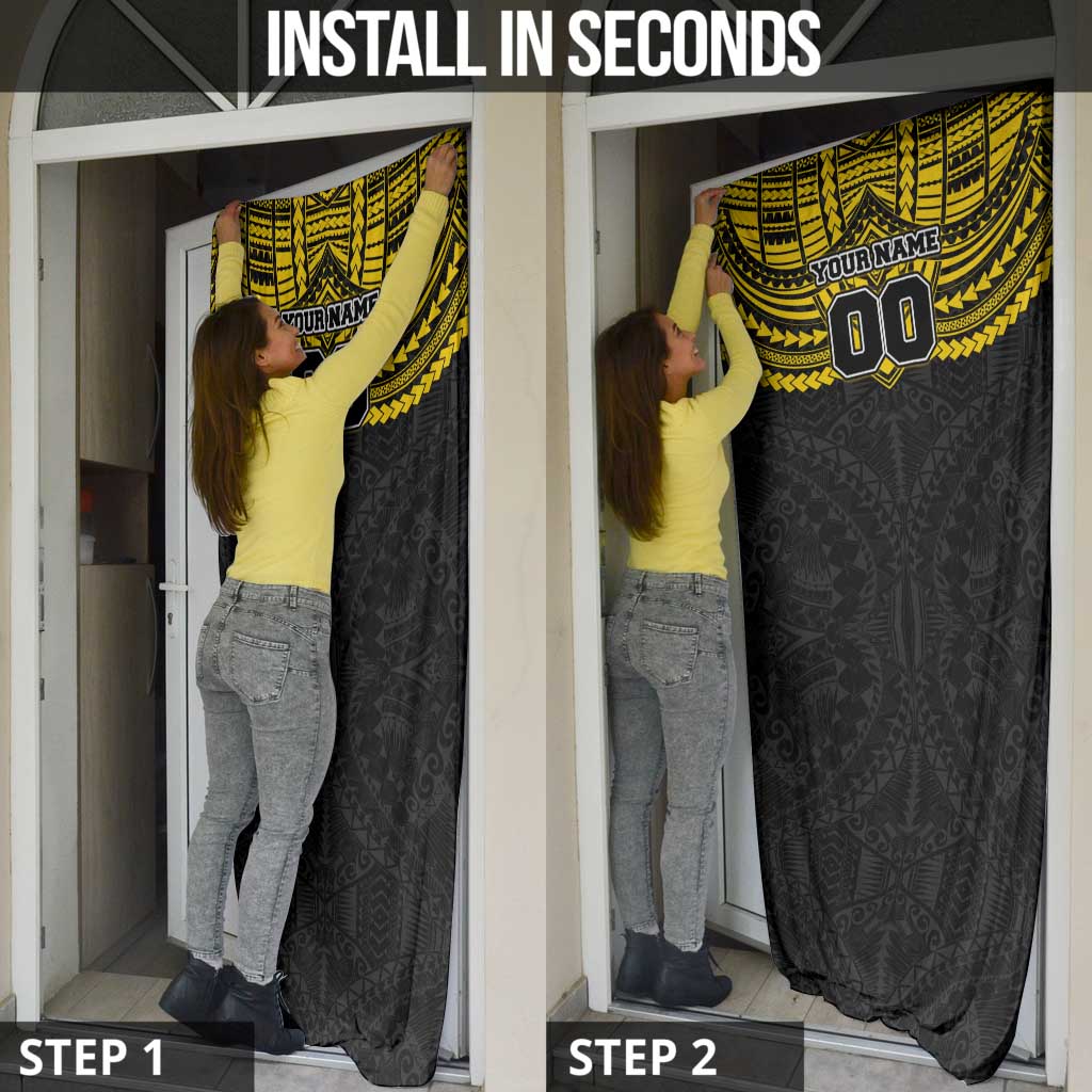 Personalized Richmond Tigers Door Cover Polynesian Tribal Pattern Heritage Football