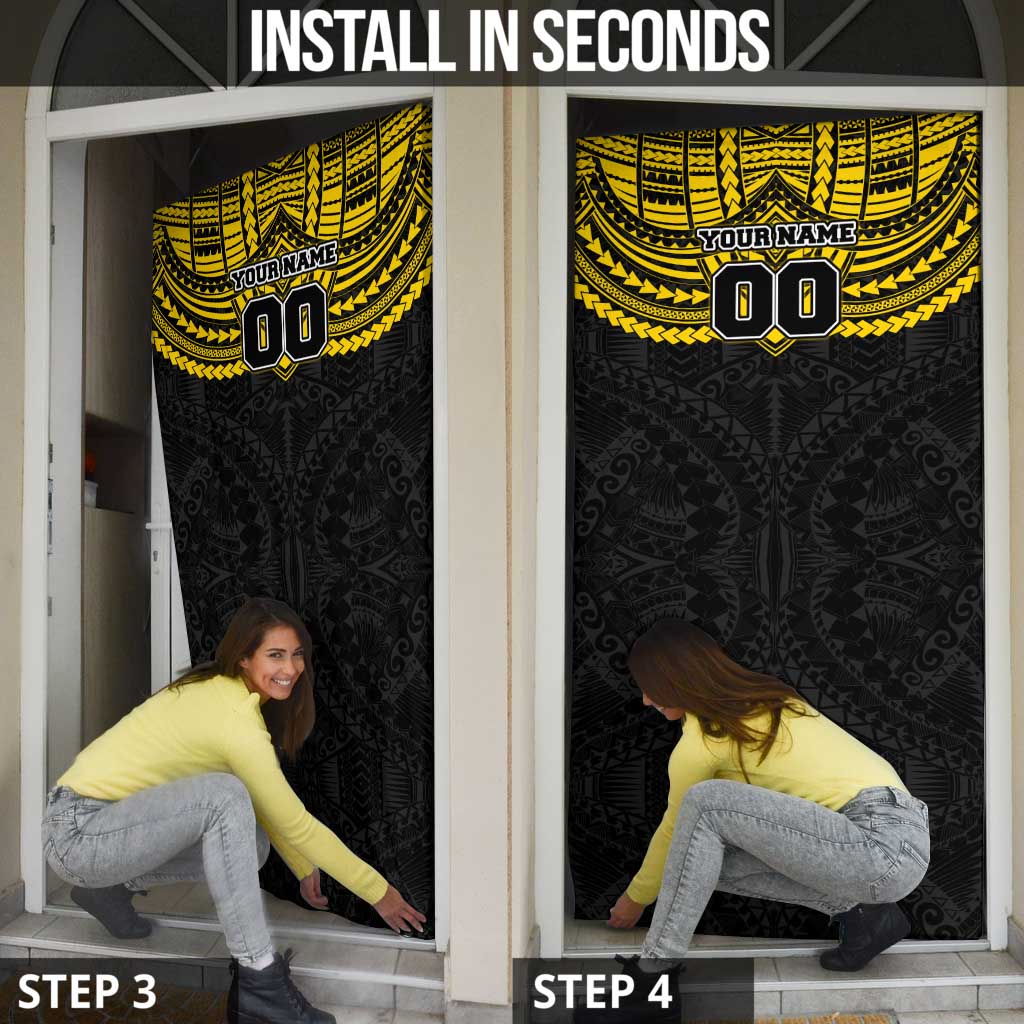 Personalized Richmond Tigers Door Cover Polynesian Tribal Pattern Heritage Football