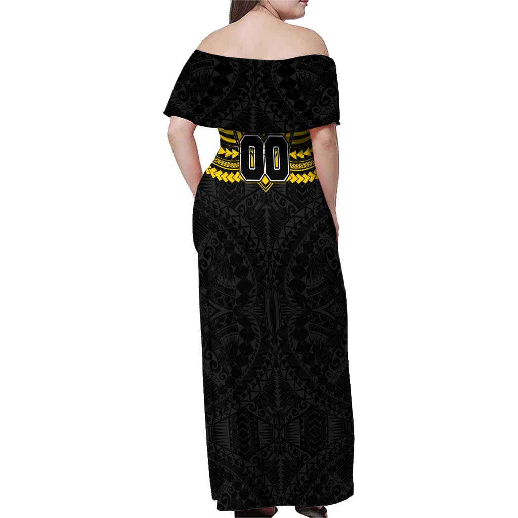 Personalized Richmond Tigers Family Matching Off Shoulder Maxi Dress and Hawaiian Shirt Polynesian Tribal Pattern Heritage Football
